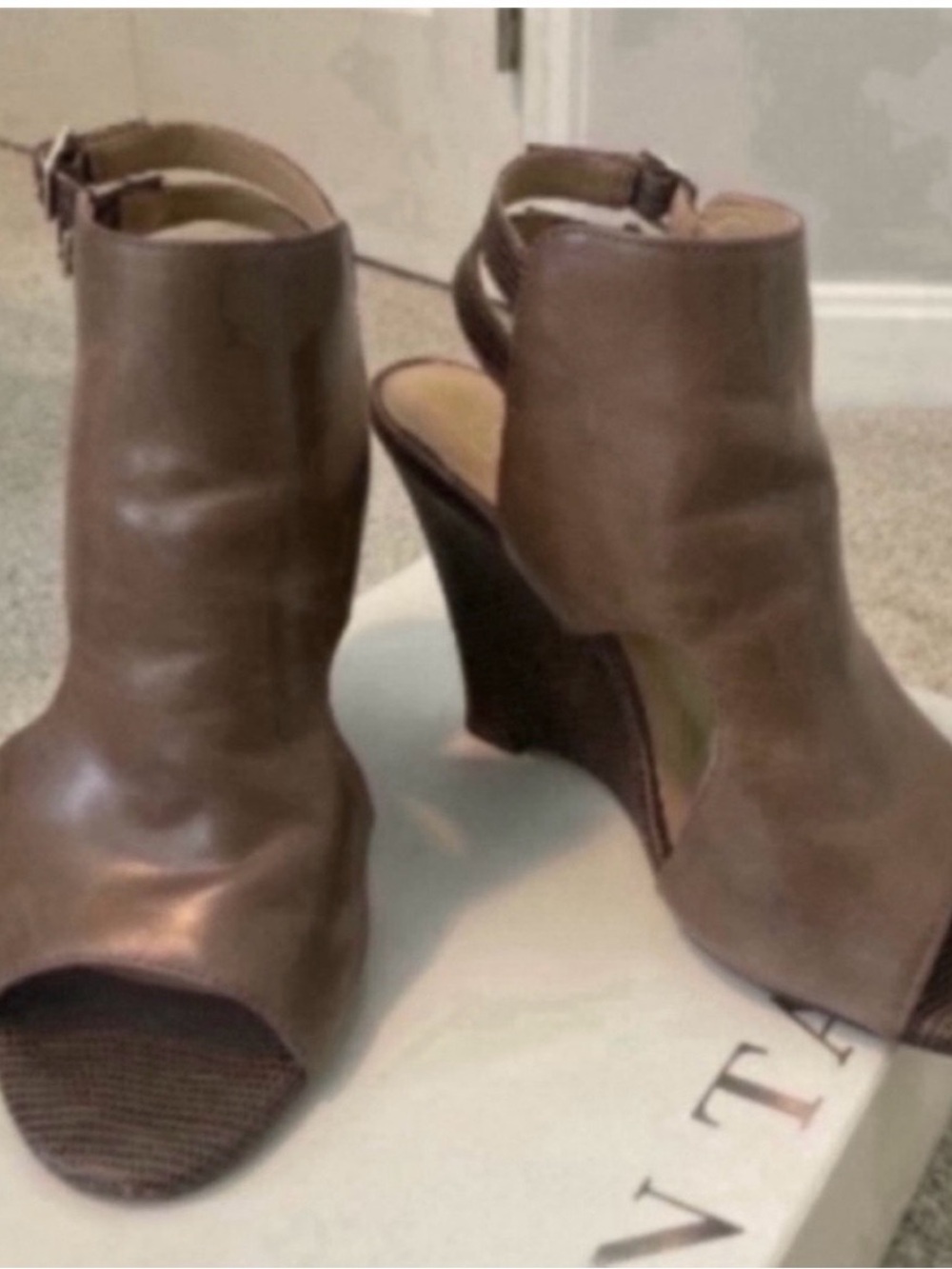 Ann Taylor Maura Peep Toe Wedge